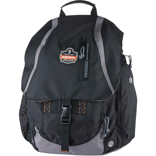 Arsenal&reg; 5143 Tool Backpack, 15" L x 8" W, Black, Polyester Cam Industrial