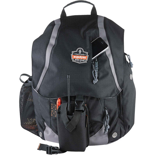 Arsenal&reg; 5143 Tool Backpack, 15" L x 8" W, Black, Polyester Cam Industrial