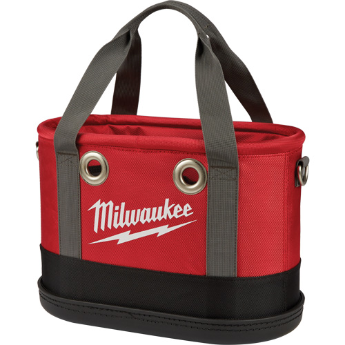 Aerial Utility Oval Bag, Ballistic Nylon, 14 Pockets, Black/Red Cam Industrial