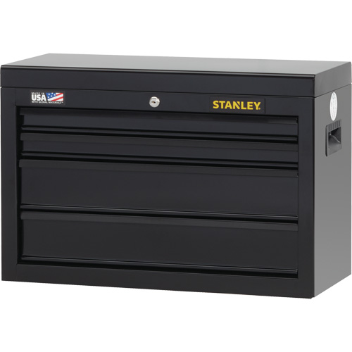 100 Series Tool Chest, 26" W, 4 Drawers, Black Cam Industrial