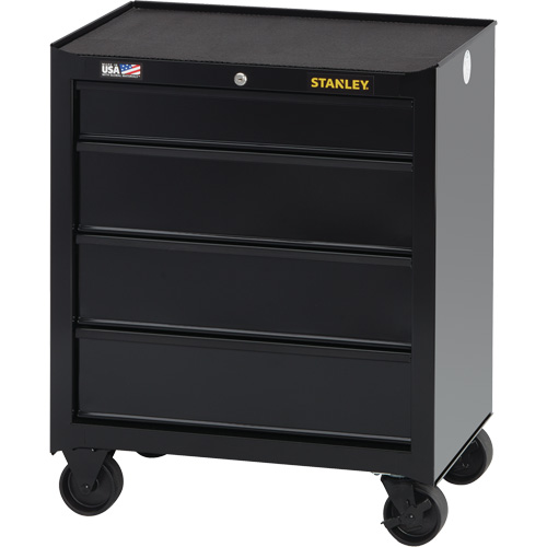 100 Series Rolling Tool Chest, 4 Drawers, 26-1/2" W x 18" D x 32" H, Black Cam Industrial