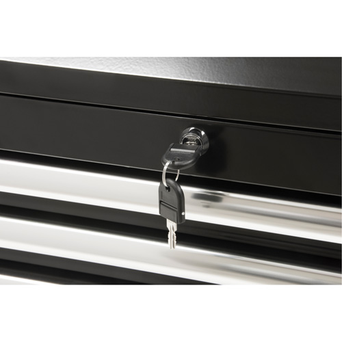 Coffre &agrave; outils industriel, 26" la, 4 tiroirs, Noir Cam Industrial