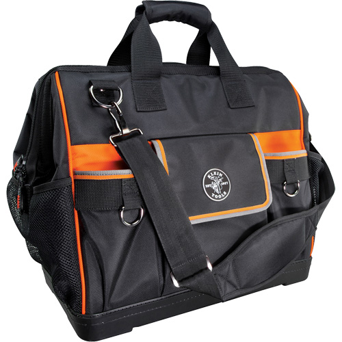 Tradesman Pro Wide-Open Tool Bag, Ballistic Nylon, 42 Pockets, Black Cam Industrial