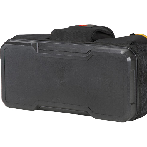 Sac &agrave; outils fourre-tout Big-Mouth &agrave; base moul&eacute;e, Polyester balistique, 23 pochettes, Noir/Bleu Cam Industrial