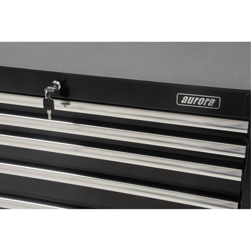 Industrial Tool Cart, 6 Drawers, 39" W x 20-4/5" D x 38-1/2" H, Black Cam Industrial