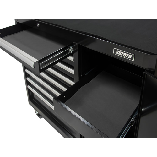 Industrial Tool Cart, 8 Drawers, 44-3/10" W x 21-1/10" D x 36-7/10" H, Black Cam Industrial