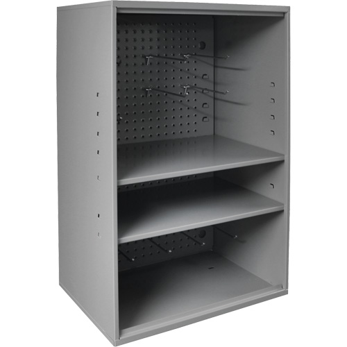 Armoire d'entreposage de produits abrasifs avec panneau perfor&eacute;, Acier, 19-7/8" x 14-1/4" x 32-3/4", Gris Cam Industrial
