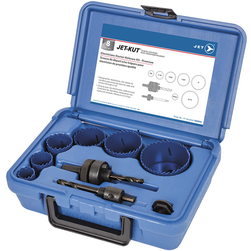 Premium Electrician's Holesaw Kit, 8 Pieces Cam Industrial