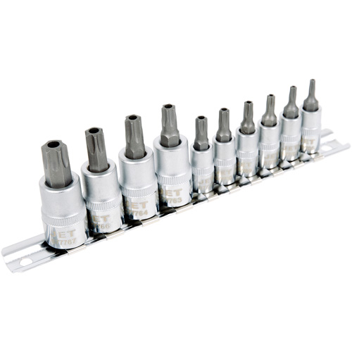 Jeu de douilles antiviol TORX 1/4" & 3/8" SS1438-10TB 10 mcx Cam Industrial