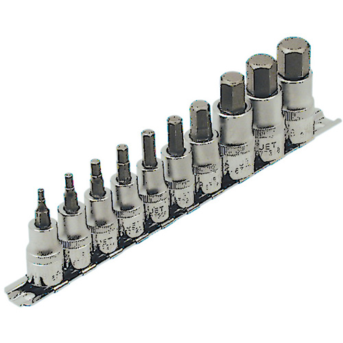 Jeu de douilles SAE HSW3812-10, Hexagonale, Prise 1/2"/3/8", 10 mr Cam Industrial