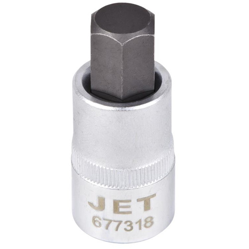 Bit Socket, Hex, 1/2" x 2" L, 1/2" Drive Cam Industrial