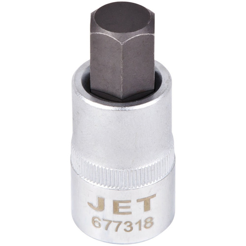 Bit Socket, Hex, 9/16" x 2" L, 1/2" Drive Cam Industrial
