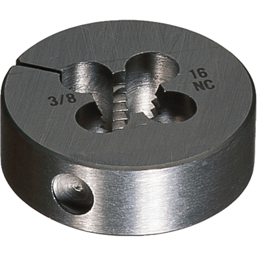 Round Adjustable Die, Bright Finish, 5/8"-11 Thread, High Speed Steel Cam Industrial