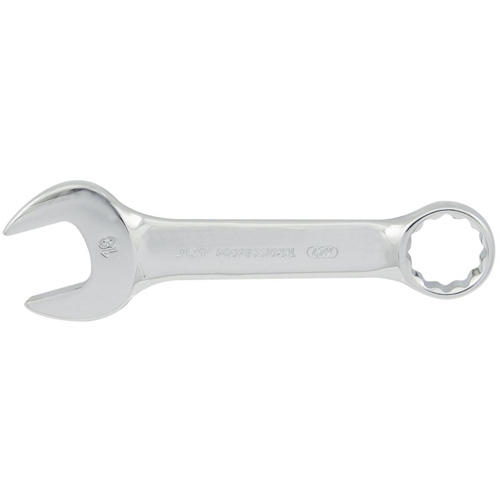 Cl&eacute; mixte courte enti&egrave;rement polie, 12 pans, 10 mm, Fini Chrome Cam Industrial