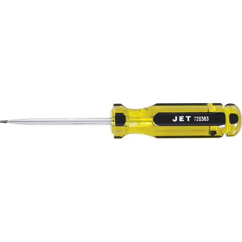 Tournevis &agrave; fentes avec manche g&eacute;ante SDS-3R, Tige de 3/16", Ronde, 3" lo, Prise en Plastique Cam Industrial
