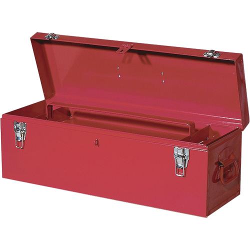 TB26 Steel Hand Tool Box, 8-3/4" D x 26" W x 9-3/8" H, Red Cam Industrial