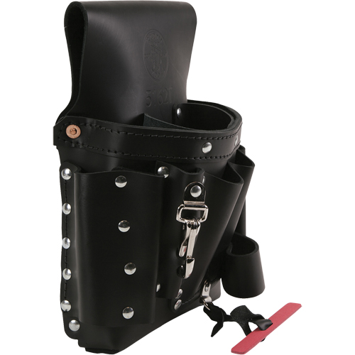 Extra-Capacity Tool Pouches, Multiple Tool Holder, Leather, 8 Pockets Cam Industrial
