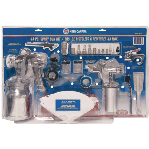 43-Pc. Spray Gun Kits Cam Industrial