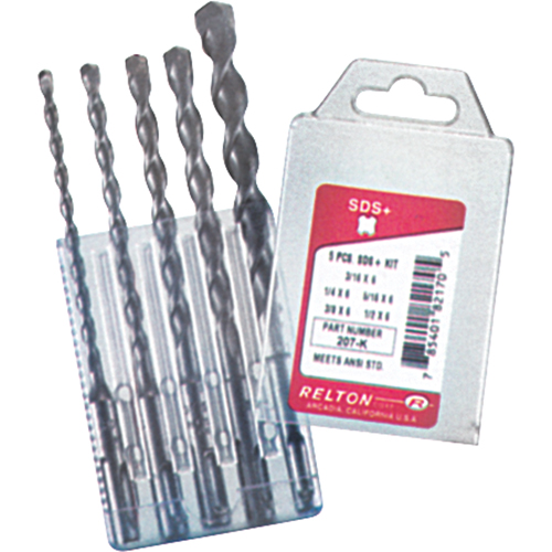 SDS+ Drill Sets, 5 Pieces, Alloy Steel Cam Industrial
