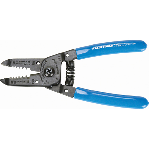 Wire Strippers/Cutters, 6-1/8" L, 10, 12, 14, 16, 18, 20 AWG Cam Industrial