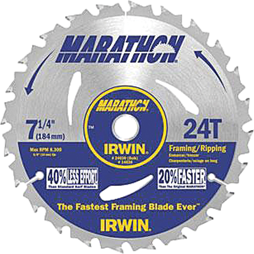 Lames de scie pour entrepreneur - Lames de scie Marathon, 7-1/4", 24 dents Cam Industrial