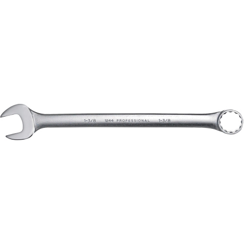 Combination Wrench, 12 Point, 1-3/8", Satin Finish Cam Industrial