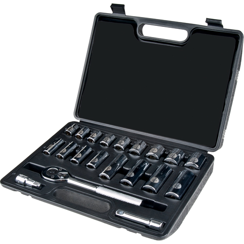 Jeu de douilles, 20 Mcx, Prise de 3/8", Profond Cam Industrial