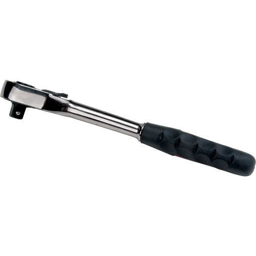 Quick-Release Rubber Grip Ratchet Wrench, 3/8" Drive, Rubber Handle Cam Industrial