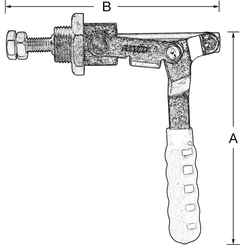 Serre-flan droit, Force de serrage de 300 lb Cam Industrial