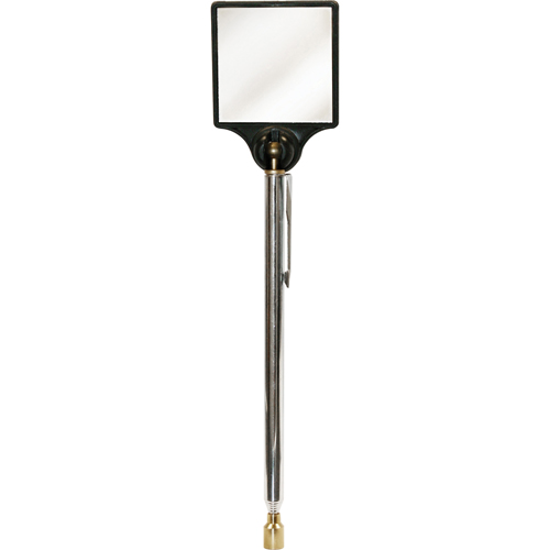 Inspection Magnetic Mirror, Square, 2" L x 2" W, Telescopic Cam Industrial