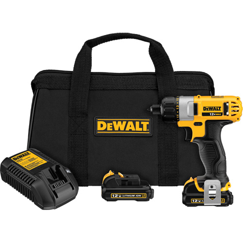 Ensemble de tournevis max, 1/4", 12 V, 160 UWO couple max., Lithium-ion bloc-pile Cam Industrial