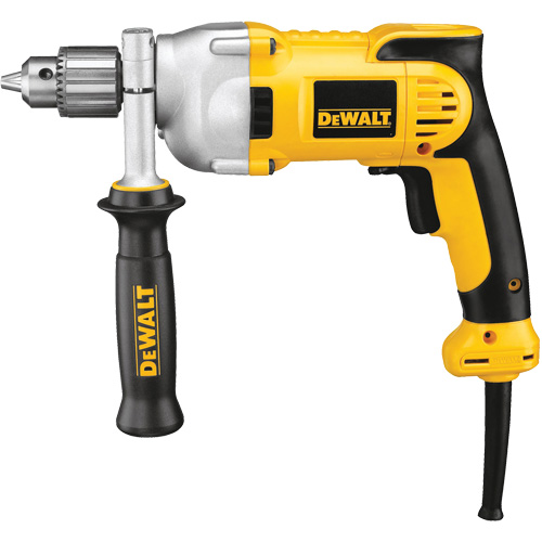 Heavy-Duty VSR Pistol Grip Drill, 1/2" Chuck, 10 A, 120 V, 0-1250 RPM, Keyed Chuck Cam Industrial