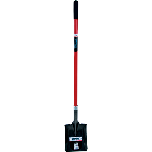 Heavy-Duty Square Shovel, Fibreglass, Carbon Steel Blade, Straight Handle, 47-1/2" Long Cam Industrial