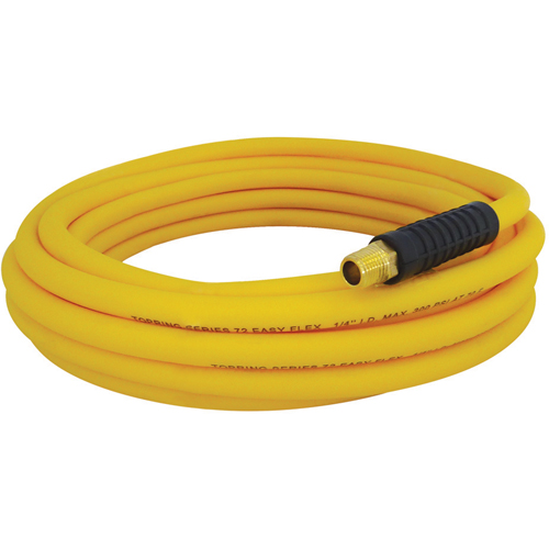 Easyflex Premium Hoses with Fittings, Air/Water, Technopolymer, 3/8" dia. x 50', 300 psi, 1/4 NPT Cam Industrial