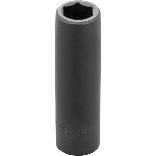 Socket, Impact, 9/16", 1/2" Drive, 6 Points, Deep Cam Industrial
