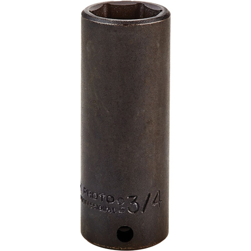 Douille, Chocs, 3/4", Prise 3/8", 6 pans, Profond Cam Industrial