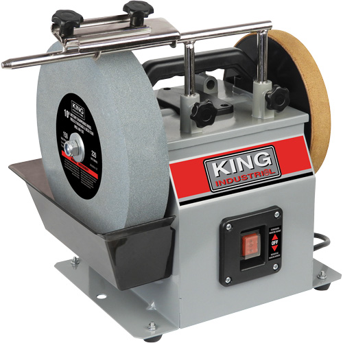 Wet/Dry Sharpener, 10" Wheel Diameter, 1/4 HP, 115 RPM Cam Industrial