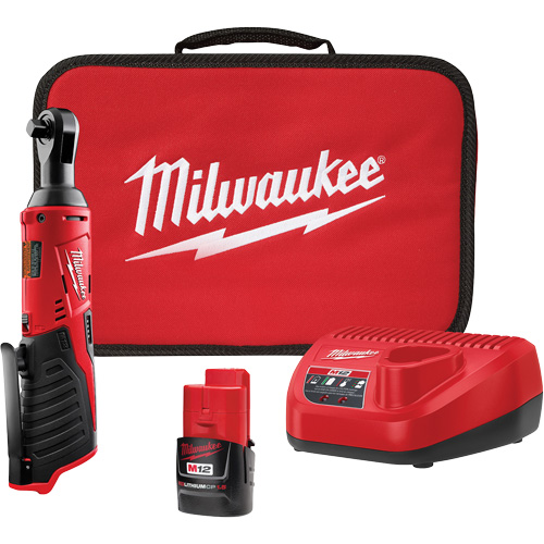 M12 Cordless Ratchet Kit, 12 V, 3/8" Drive Cam Industrial