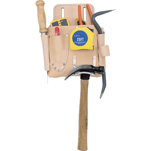 Drywall Tool Pouch, Tool Holder, Leather, 7 Pockets Cam Industrial