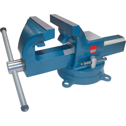 Heavy-Duty Industrial Bench Vises, 4" Jaw Width, 2-3/8" Throat Depth Cam Industrial