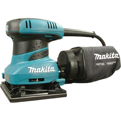 1/4 Sheet Finish Sander, 4-1/2 " x 5-1/2"/4-3/8" x 4" Sand Paper, 1.6 A, 120 V, 14,000 OPM Cam Industrial