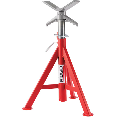 V Head Low Pipe Stand # VJ-98, 51-96 cm Height Adjustment, 12" Max. Pipe Capacity, 2500 lbs. Max. Weight Capacity Cam Industrial