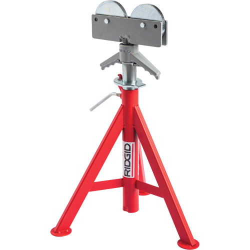 Roller Head Low Pipe Stand #RJ-98, 59-104 cm Height Adjustment, 12" Max. Pipe Capacity, 1000 lbs. Max. Weight Capacity Cam Industrial
