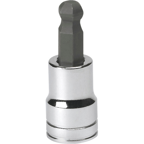 SAE Bit Socket, Hex Ball, 3/8" x 1.968" L, 3/8" Drive Cam Industrial