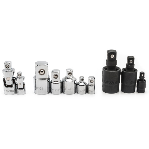 10-Piece 1/4", 3/8" & 1/2" Drive Universal Joint and Adapter Set Cam Industrial