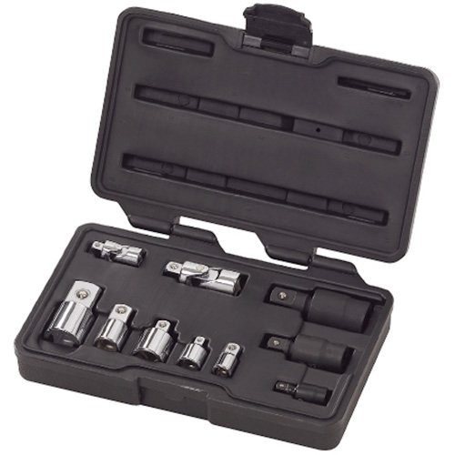 10-Piece 1/4", 3/8" & 1/2" Drive Universal Joint and Adapter Set Cam Industrial