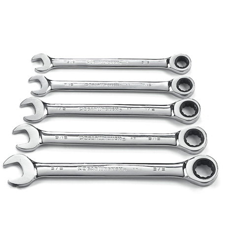 Jeu de cl&eacute;s &agrave; cliquet SAE &agrave; 12 pans et 72 dents, Combinaison, 5 morceaux, Imp&eacute;rial Cam Industrial