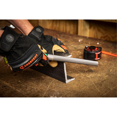 Double Cut File with Green Handle, Half Round, 8", Bastard Cam Industrial