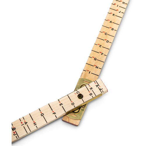 Red End&reg; Oversized Brick Mason Rule, 6' L, Wood, 1/16" Graduations Cam Industrial