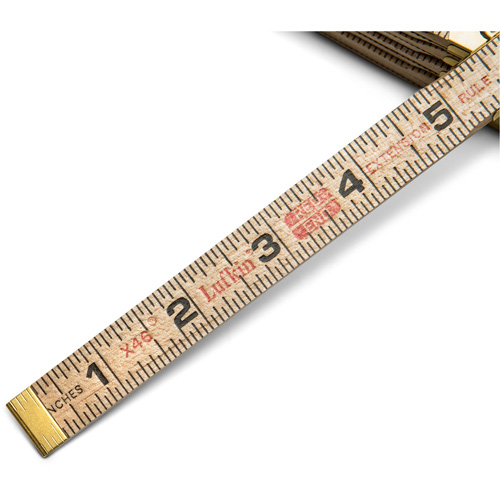 R&egrave;gle pliante, 6' lo, Bois, Graduations de 1/16" Cam Industrial